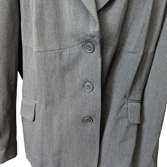 Lane Bryant charcoal gray long classic career plus size blazer New NWT sz 22/24 - Picture 6 of 13